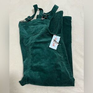 NWT Cat & Jack Corduroy Green Overalls